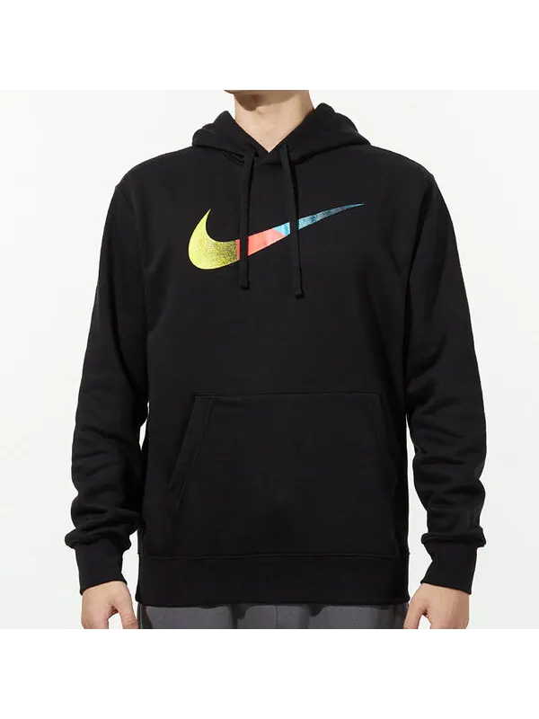 Толстовка men's nsw bb po hdy swsh brnd riff contrasting colors logo sports pullover black Nike — изображение 3 из 4, черный