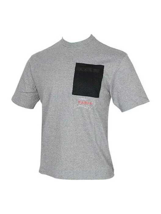 Футболка Men's Nike Alphabet Printing Logo Round Neck Short Sleeve Gray T-Shirt — изображение 1 из 3, мульти
