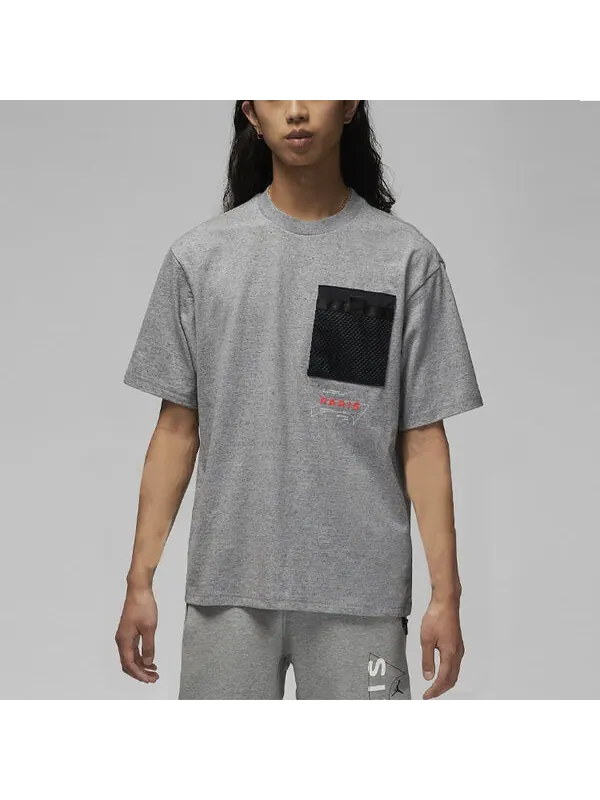 Футболка Men's Nike Alphabet Printing Logo Round Neck Short Sleeve Gray T-Shirt — изображение 2 из 3, мульти