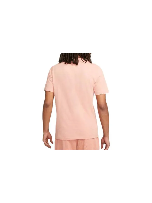 Футболка Men's Air Jordan Solid Color Alphabet Printing Round Neck Short Sleeve Pink T-Shirt — изображение 2 из 3, мульти