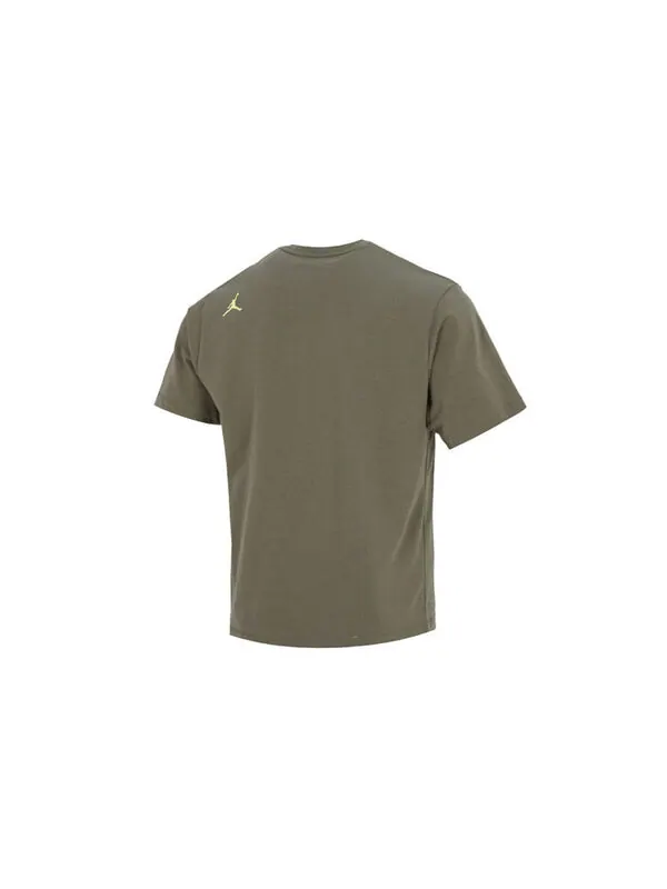 Футболка Men's Air Jordan 23 Engineered Athleisure Casual Sports Military T-Shirt 'Green' — изображение 2 из 4, зеленый