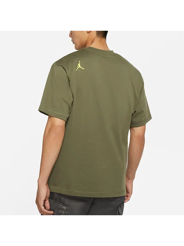 Футболка Men's Air Jordan 23 Engineered Athleisure Casual Sports Military T-Shirt 'Green' — изображение 4 из 4, зеленый