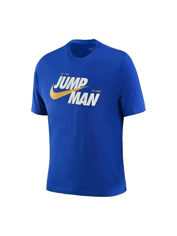 Футболка jumpman x nike Air Jordan — изображение 1 из 2, синий/белый/желтый