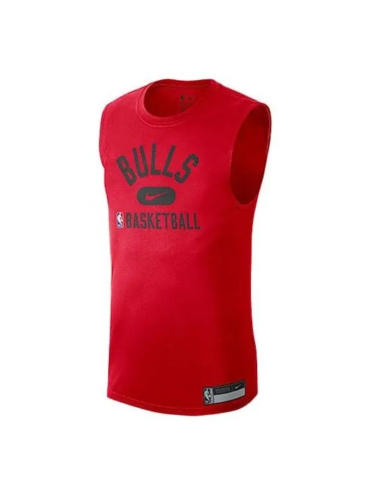 Футболка men's dri-fit chicago bulls training sports quick dry sleeveless red t-shirt Nike — изображение 1 из 4, красный