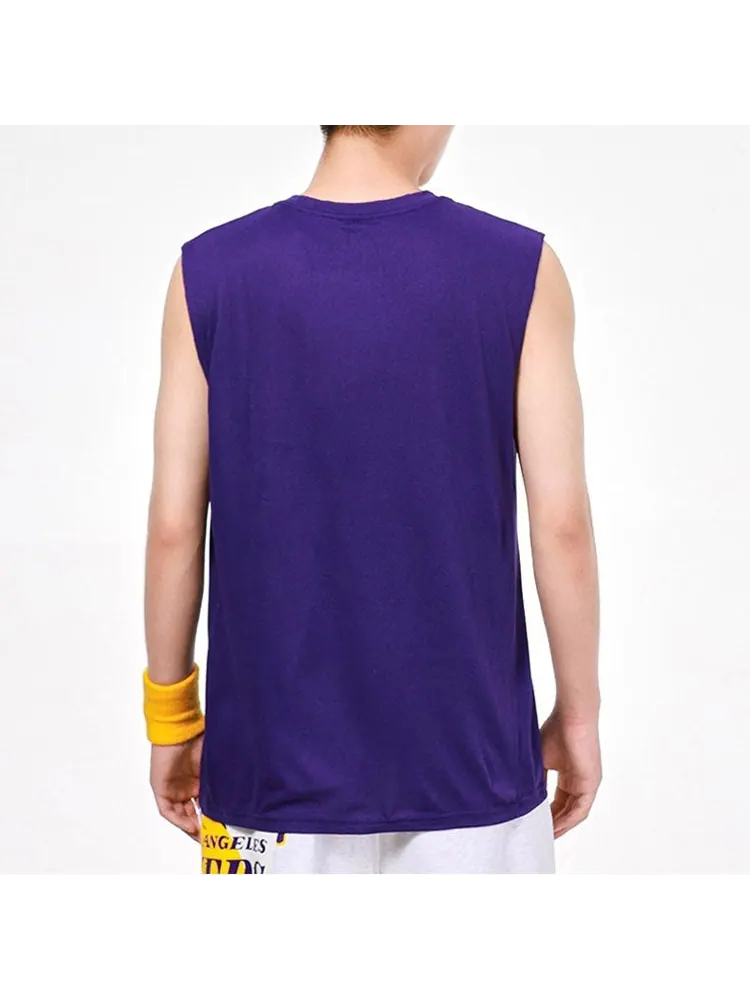 Футболка Nike NBA Dri-FIT Los Angeles Lakers Basketball Training Sports Sleeveless Purple — изображение 4 из 4, фиолетовый