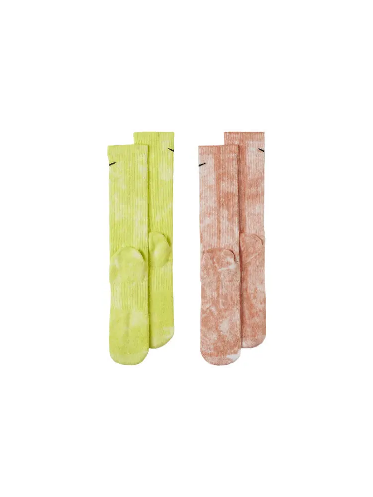 Носки Nike Unisex Everyday Plus Tie Dye Medium Stockings 2 Pairs Yellow/Orange/Red — изображение 2 из 3, красный