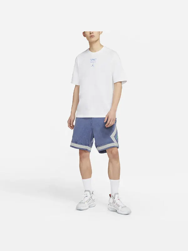 Футболка Air Jordan Casual Sports Round Neck Breathable Short Sleeve White — изображение 3 из 4, белый