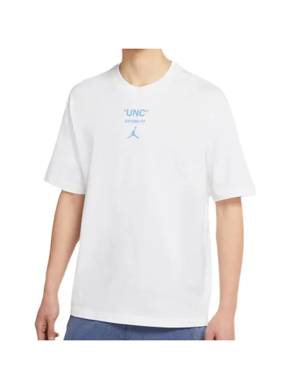Футболка Air Jordan Casual Sports Round Neck Breathable Short Sleeve White — изображение 4 из 4, белый