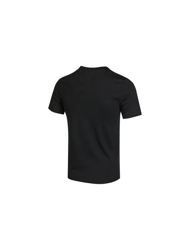 Футболка contrasting colors logo printing sports round neck short sleeve black Nike — изображение 2 из 2, черный