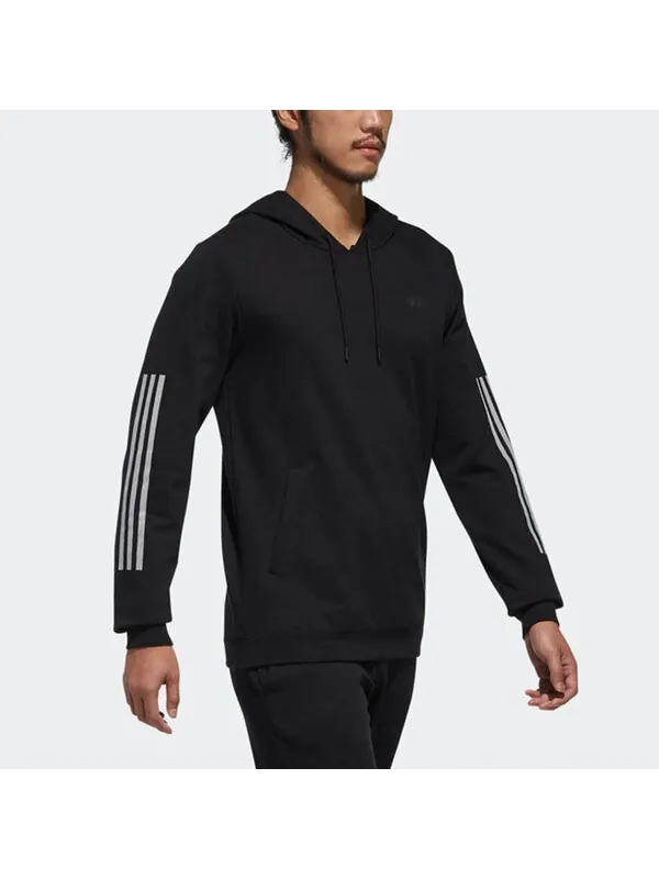 Толстовка adidas neo Ce 3s Hdy Sports Casual Hooded Sweater Men's Black — изображение 3 из 4, черный