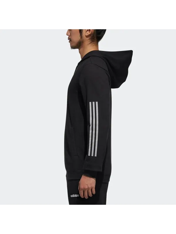 Толстовка adidas neo Ce 3s Hdy Sports Casual Hooded Sweater Men's Black — изображение 4 из 4, черный