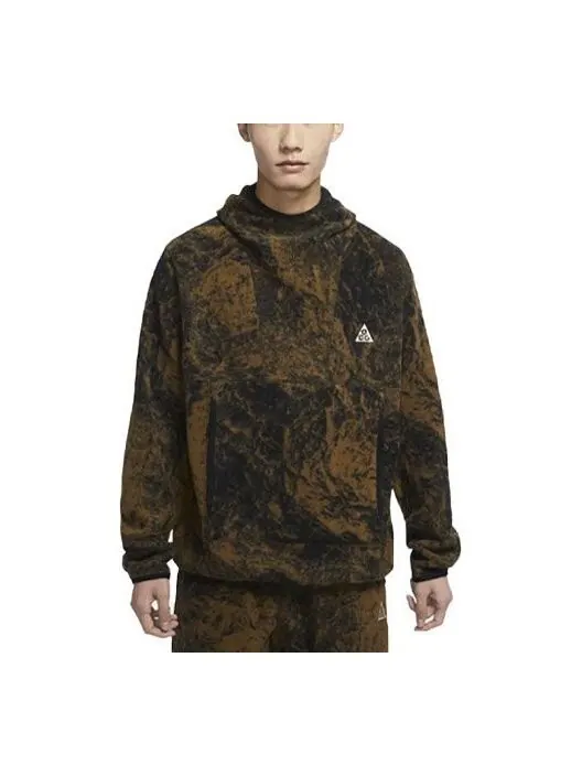 Толстовка Men's Nike ACG Therma-FIT Wolf Tree Suede Printing Sports Brown — изображение 1 из 3, коричневый