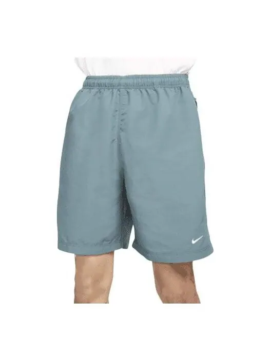 Брюки solo swoosh shorts 'blue grey' Nike — изображение 1 из 4, синий