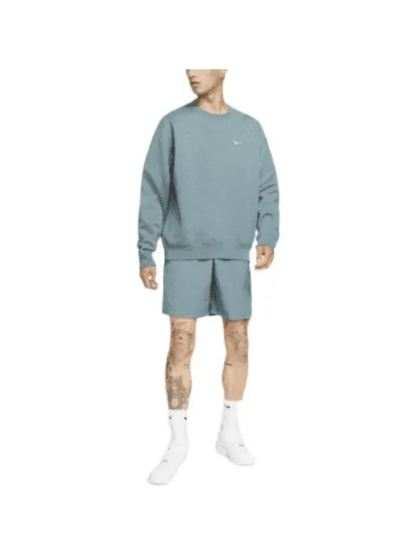 Брюки solo swoosh shorts 'blue grey' Nike — изображение 3 из 4, синий