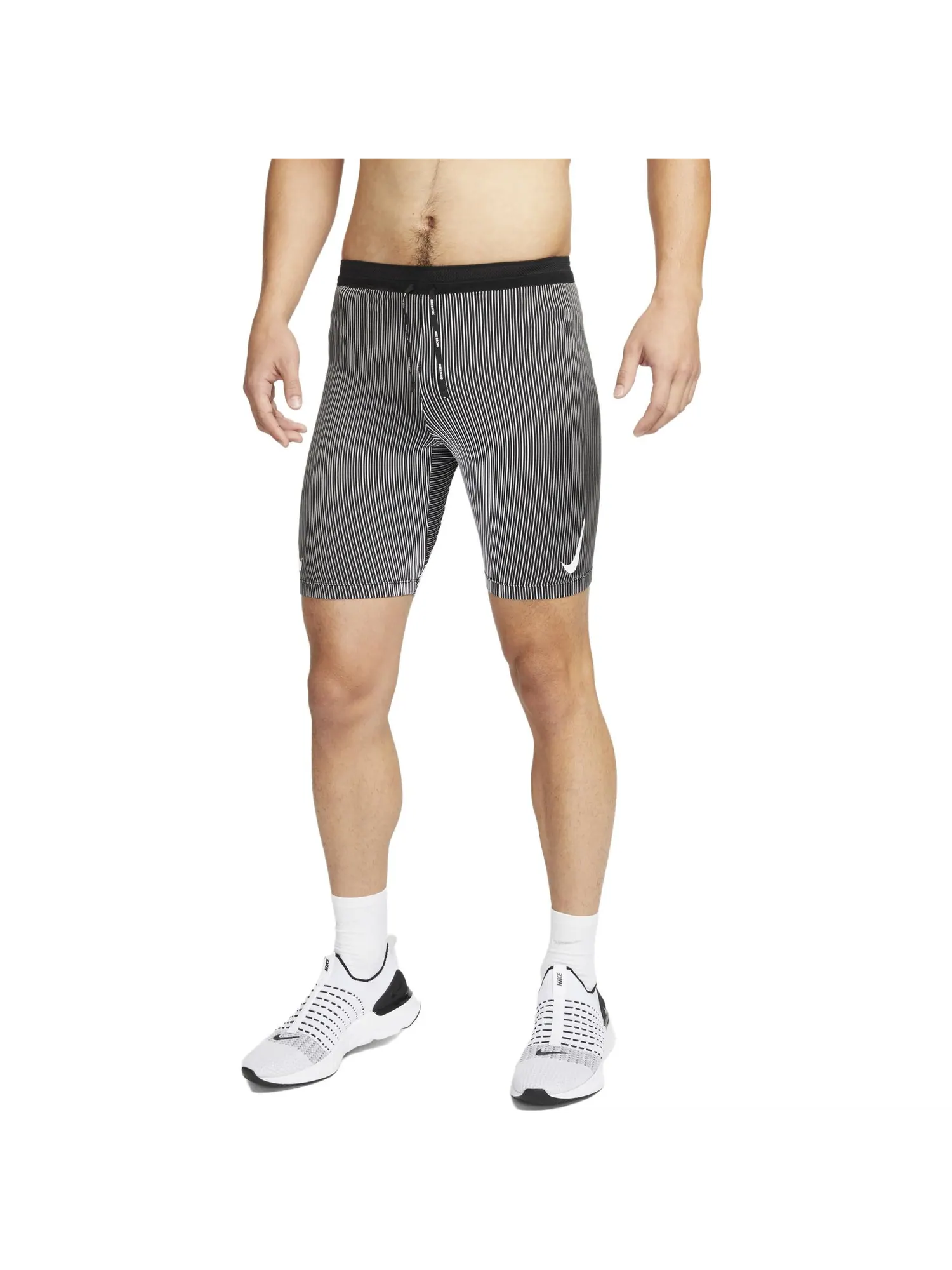 Топ Nike Dri-FIT ADV AeroSwift 1/2-Length Racing Tights 'Grey' — изображение 4 из 4, серый