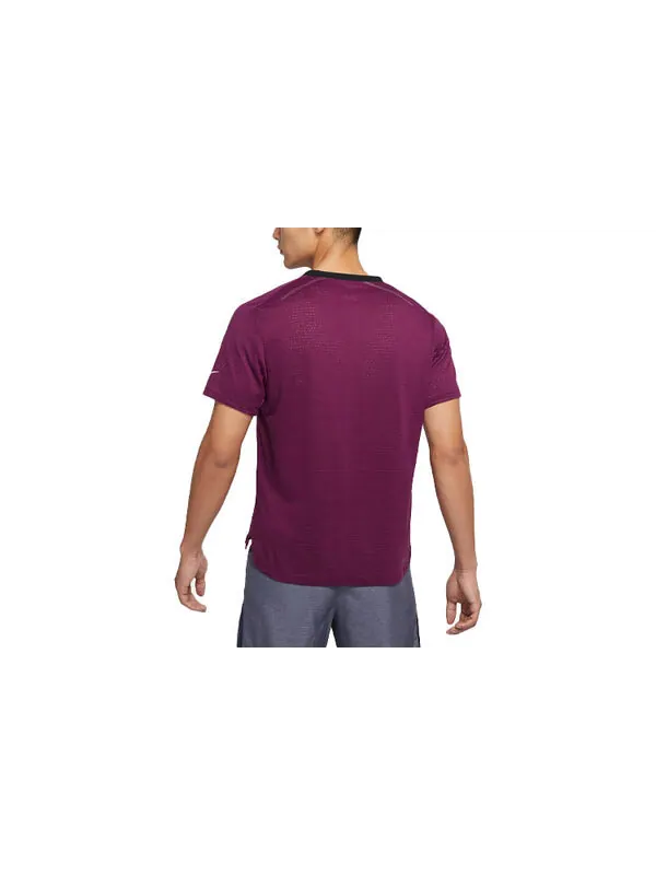 Футболка Men's Nike Casual Breathable Running Training Short Sleeve Wine Red T-Shirt — изображение 2 из 4, винный красный