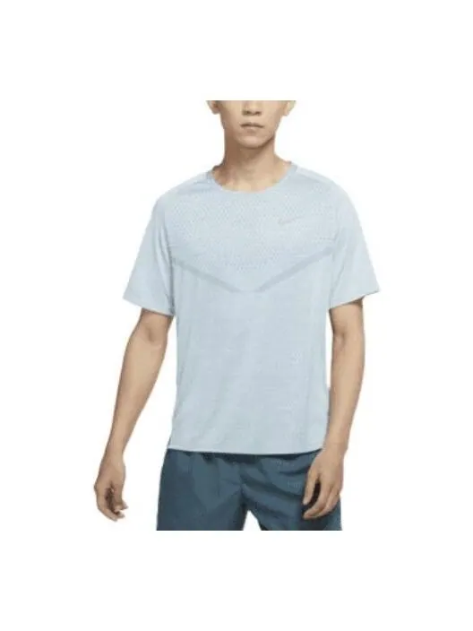 Футболка Nike Dri-FIT ADV TechKnit Ultra Solid Color Reflective Running Sports Short Sleeve Light — изображение 1 из 3