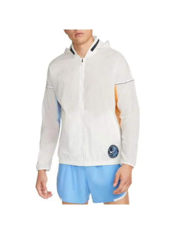 Куртка Men's Nike Colorblock Retro Running Breathable Casual Jacket Sail White — изображение 4 из 4, мульти