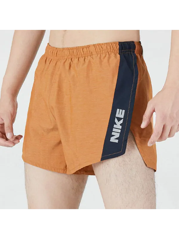Шорты men's logo alphabet printing elastic waistband straight shorts yellow Nike — изображение 4 из 4, мульти