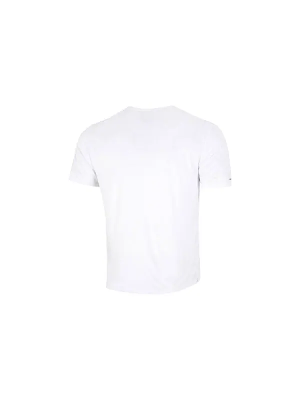 Футболка Men's Nike Large Logo Sports Training Breathable Quick Dry Round Neck Short Sleeve White — изображение 2 из 4