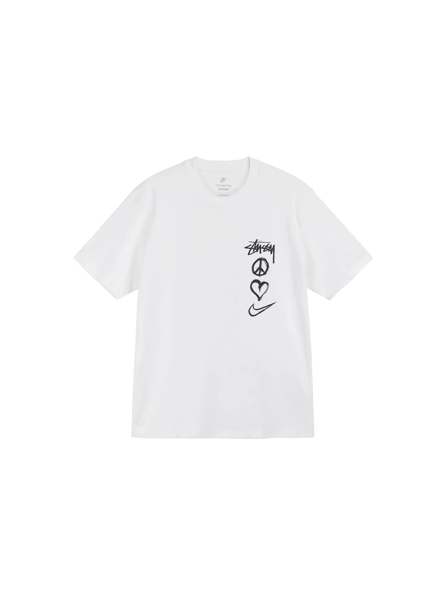 Футболка Nike x Stussy Peace Love Swoosh Asia Sizing — изображение 1 из 6, белый