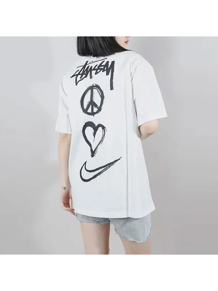 Футболка Nike x Stussy Peace Love Swoosh Asia Sizing — изображение 4 из 6, белый