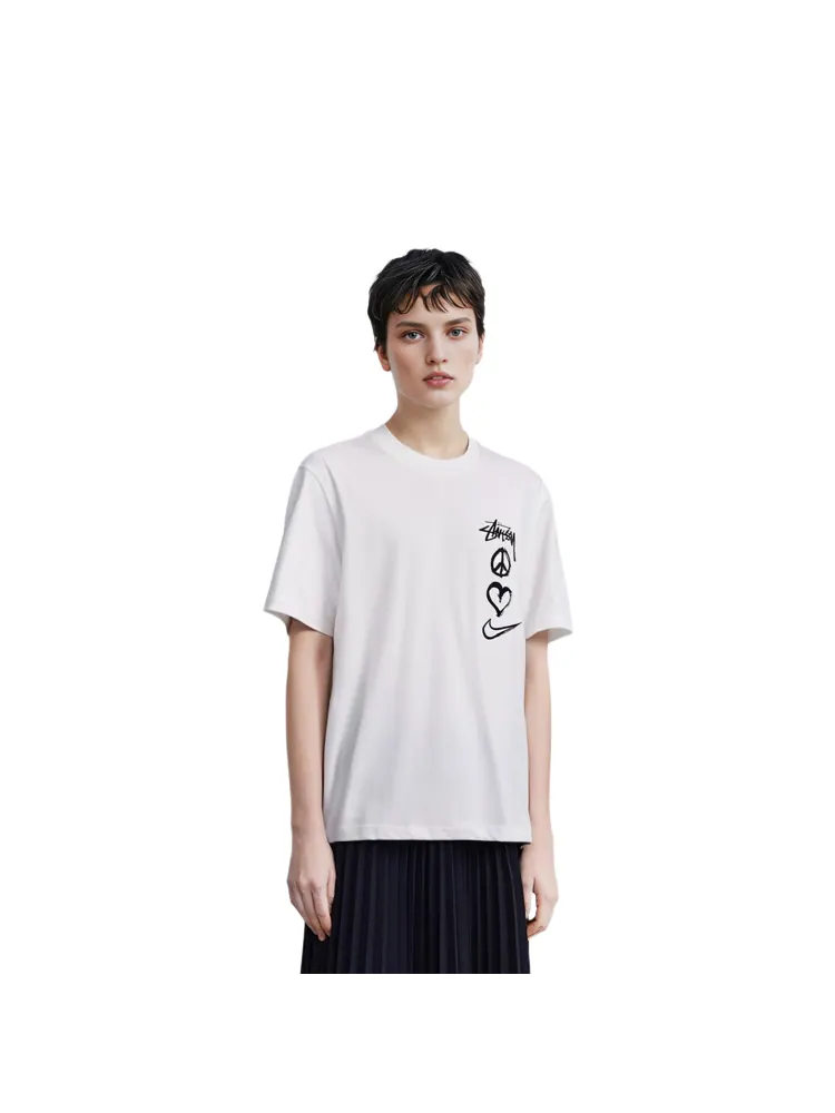 Футболка Nike x Stussy Peace Love Swoosh Asia Sizing — изображение 6 из 6, белый
