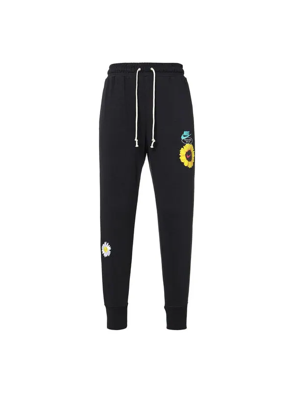 Спортивные штаны Men's Nike Knit Embroidered Sports Pants/Trousers/Joggers Autumn Black — изображение 1 из 4, мульти