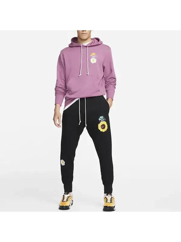 Спортивные штаны Men's Nike Knit Embroidered Sports Pants/Trousers/Joggers Autumn Black — изображение 3 из 4, мульти