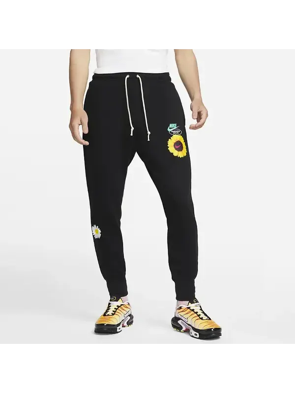 Спортивные штаны Men's Nike Knit Embroidered Sports Pants/Trousers/Joggers Autumn Black — изображение 4 из 4, мульти