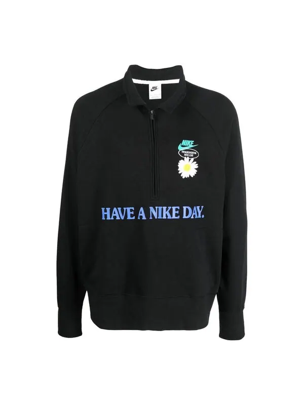 Толстовка Nike Have A Nike Day Half Zip Sweat Black — изображение 1 из 4, черный