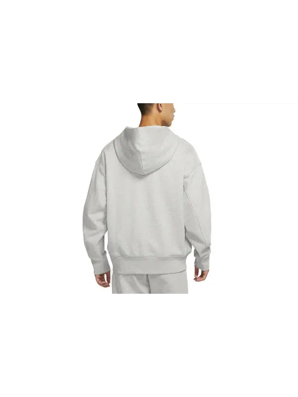 Толстовка Men's Nike Embroidered Logo Half Zipper Hooded Knit Pullover Gray — изображение 2 из 3, серый
