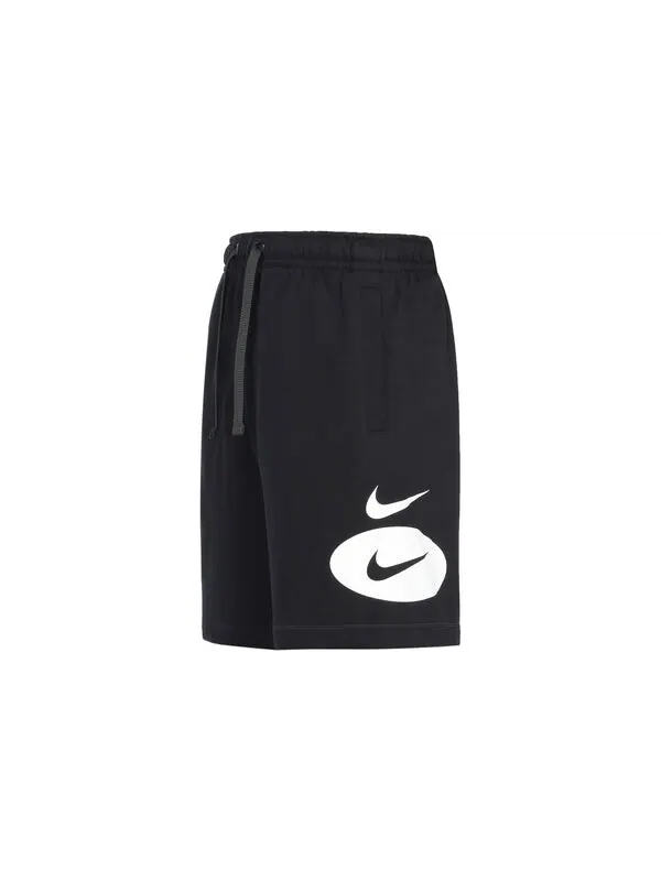 Шорты sportswear contrasting colors logo loose lacing casual shorts black Nike — изображение 2 из 4, мульти
