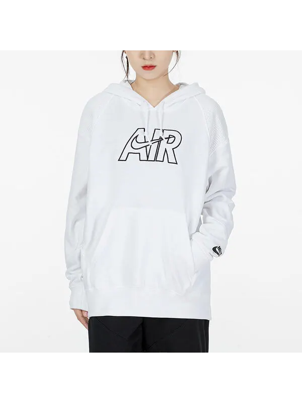 Свитера, как nsw air флисовый пуловер с капюшоном Nike — изображение 3 из 4, белый