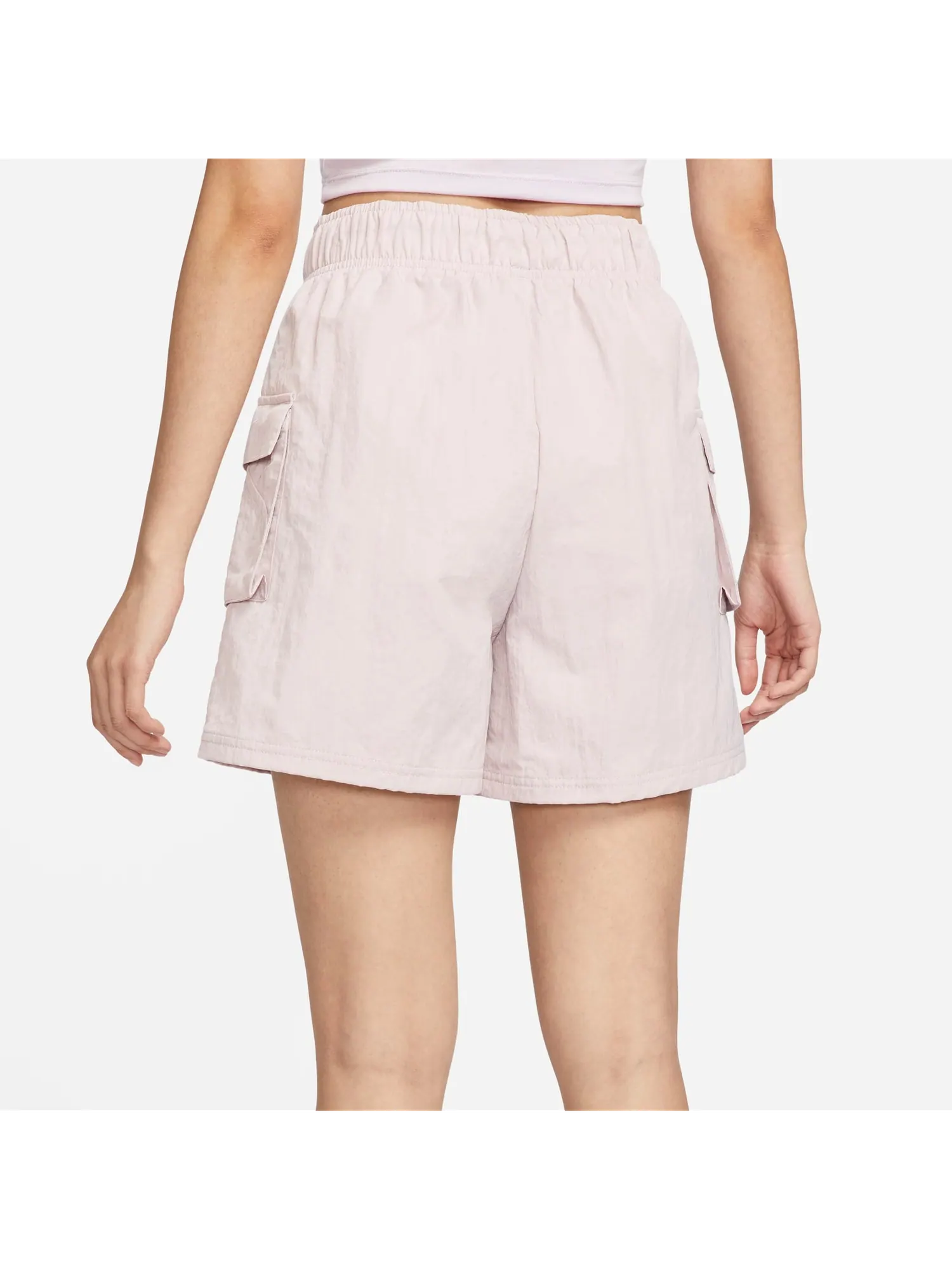 Шорты (WMNS) Nike Woven High-Waisted Shorts 'Pink' — изображение 3 из 5, розовый
