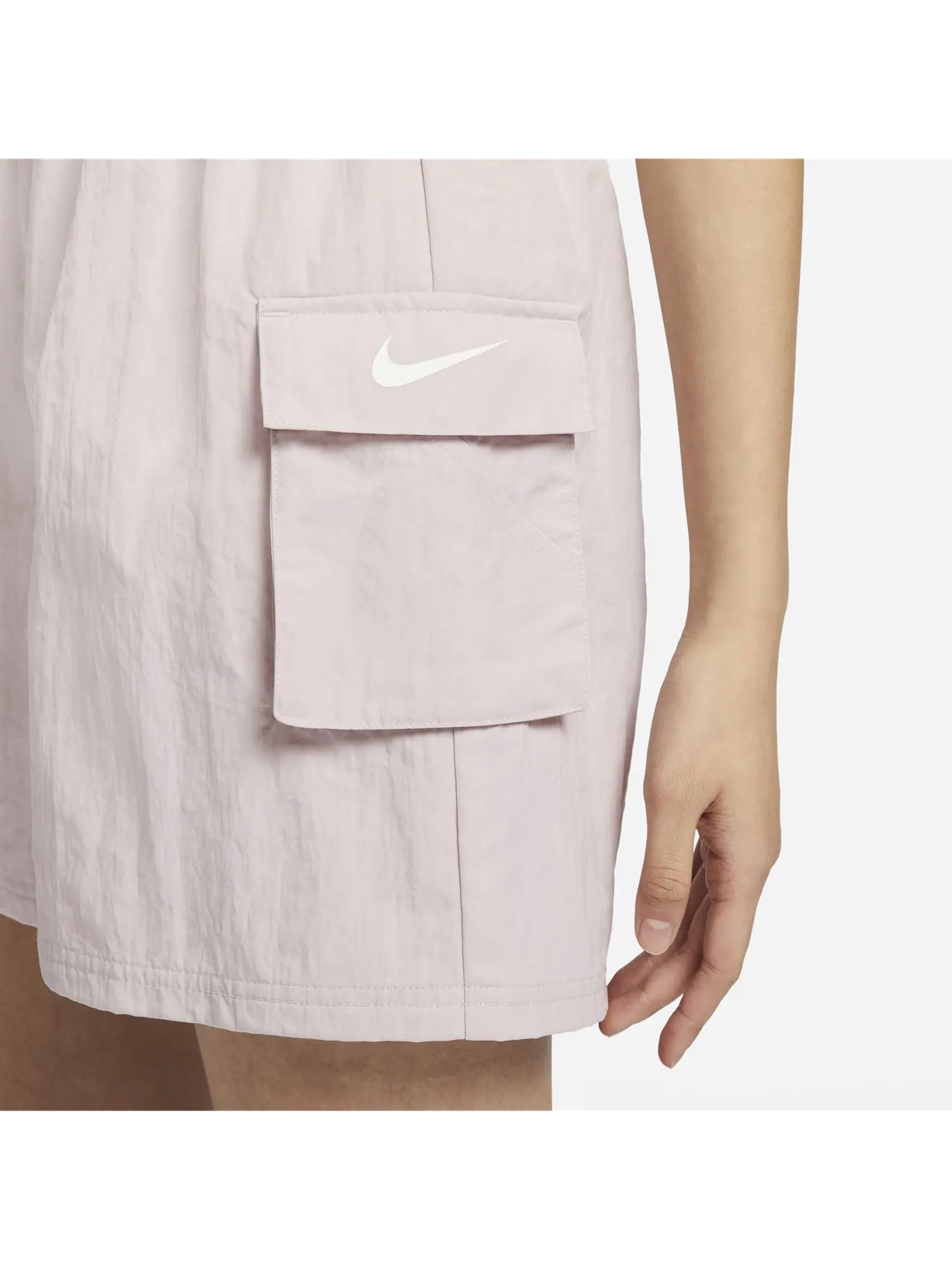 Шорты (WMNS) Nike Woven High-Waisted Shorts 'Pink' — изображение 5 из 5, розовый
