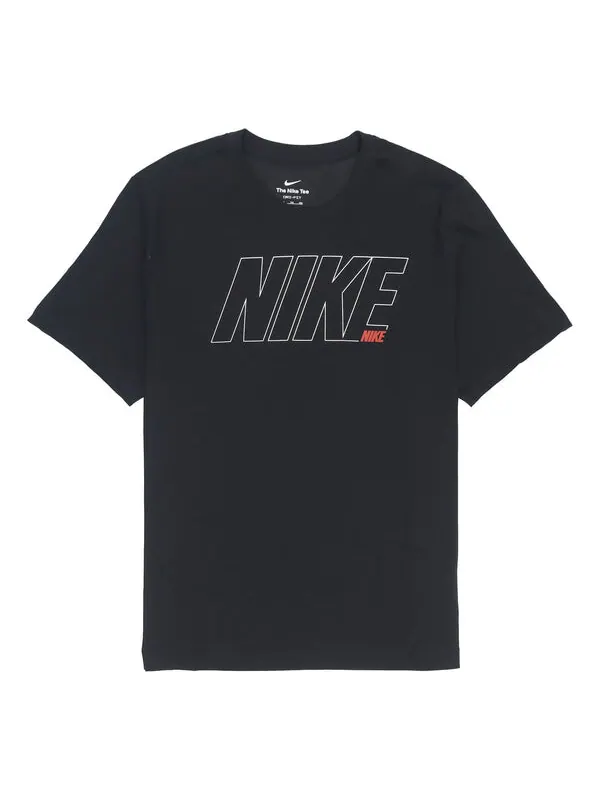 Футболка Men's Nike Solid Color Alphabet Quick Dry Breathable Training Sports Short Sleeve Black — изображение 1 из 3, мульти