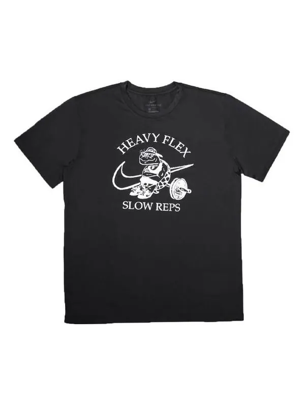Футболка Men's Nike Solid Color Pattern Cartoon Printing Training Short Sleeve Black T-Shirt — изображение 1 из 4, мульти