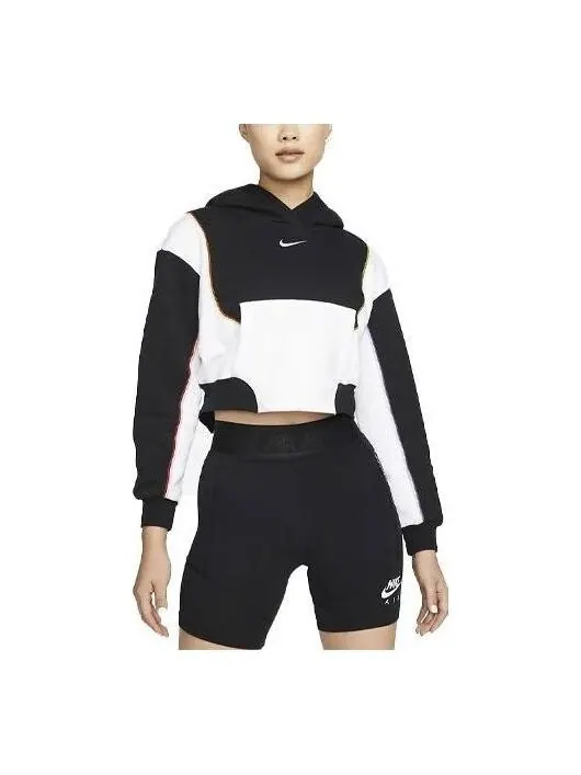 Толстовка спортивная одежда флисовая толстовка большого размера Nike — изображение 1 из 3, черный/белый