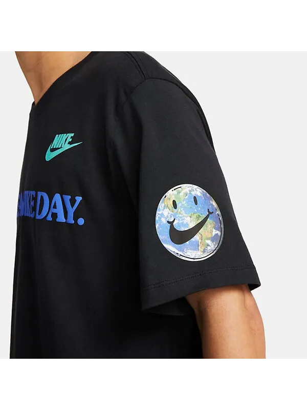 Футболка Nike Have A Nike Day T-Shirt 'Black' — изображение 4 из 4, черный/синий