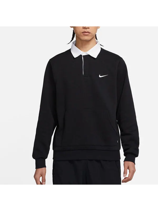 Толстовка Men's Nike SB Fleece Skateboard Knit Breathable Splicing Embroidered Autumn Black — изображение 3 из 4, мульти