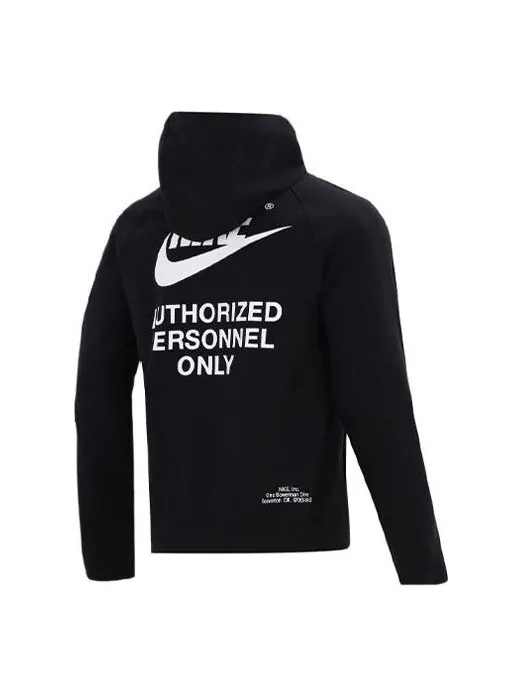 Куртка Men's Nike Training Sports logo Casual Hooded Jacket Autumn — изображение 1 из 4, черный