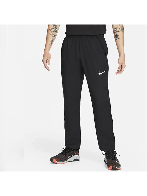 Брюки men's dri-fit team solid color logo straight sports pants/trousers/joggers black Nike — изображение 4 из 4, мульти