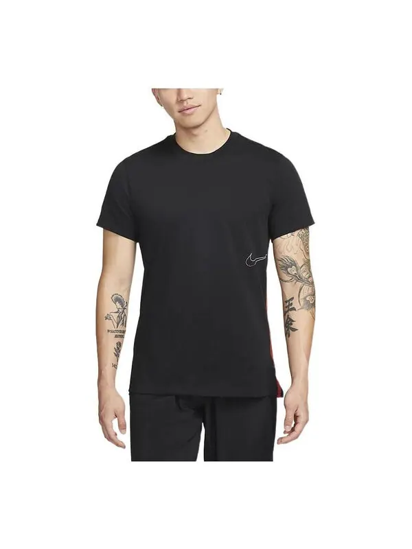 Футболка Men's Nike Dri-FIT Logo Solid Color Training Sports Short Sleeve Black T-Shirt — изображение 1 из 3, мульти