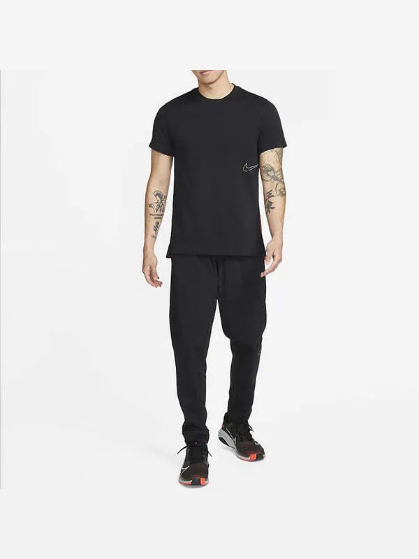 Футболка Men's Nike Dri-FIT Logo Solid Color Training Sports Short Sleeve Black T-Shirt — изображение 3 из 3, мульти