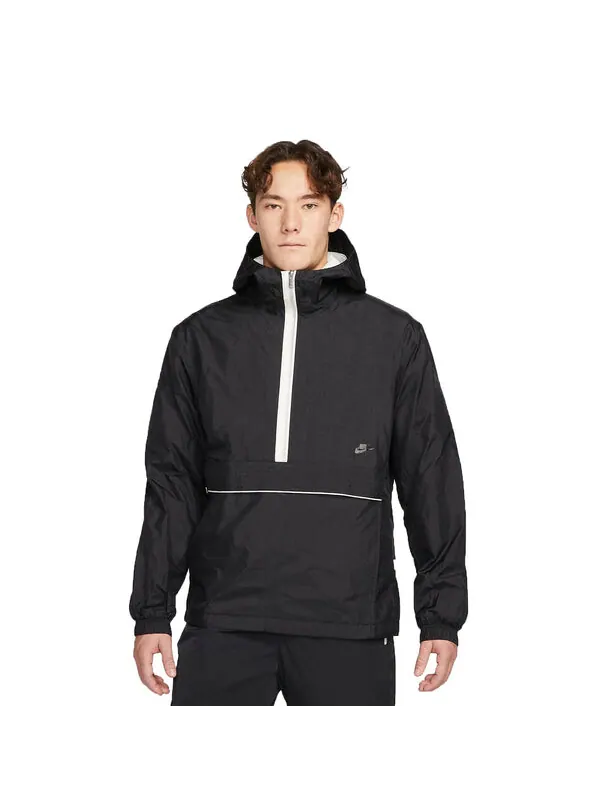 Куртка Nike Sportswear Essentials Anorak Jacket 'Black' — изображение 1 из 4, черный/белый
