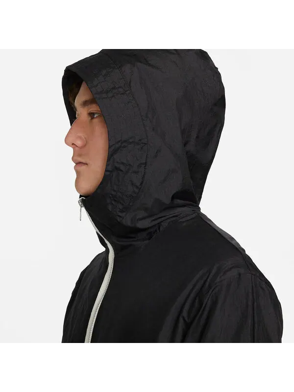 Куртка Nike Sportswear Essentials Anorak Jacket 'Black' — изображение 3 из 4, черный/белый