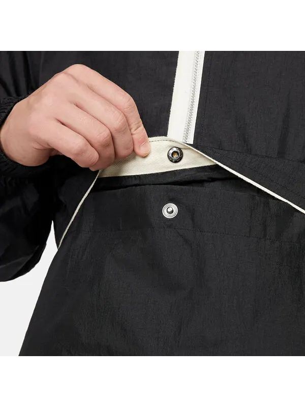 Куртка Nike Sportswear Essentials Anorak Jacket 'Black' — изображение 4 из 4, черный/белый