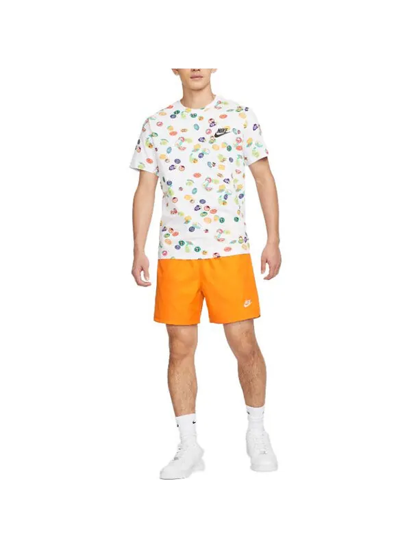 Брюки sportswear sport essentials woven lined flow shorts 'orange' Nike — изображение 2 из 2, оранжевый/белый