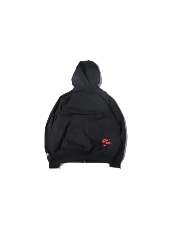Куртка Men's Nike Sportswear Sport Essentials Logo Printing Woven Breathable Hooded Jacket Black — изображение 2 из 4, мульти